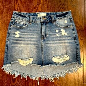 Vintage Havana distressed Jean skirt size 28